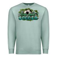 Seafoam Wild about Soccer Premium Sweatshirt - HowdyJamesFarm