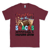 Burgundy im just here for the snacks commercials and  halftime show Classic Tee - MaliasSmallBusiness
