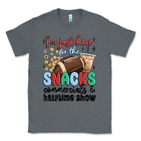 Charcoal Heather im just here for the snacks commercials and  halftime show Classic Tee - MaliasSmallBusiness