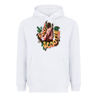 White Boots scootin Heavyweight Hoodie - HowdyJamesFarm