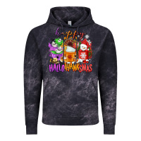 Cloud Black Happy Hallothanksmas coffee cups Vintage Hoodie - NancyCooperArtShop
