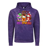 Cloud Purple Happy Hallothanksmas coffee cups Vintage Hoodie - NancyCooperArtShop