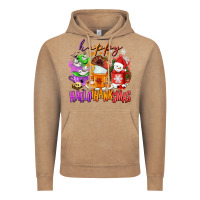 Vintage Coffee Happy Hallothanksmas coffee cups Vintage Hoodie - NancyCooperArtShop