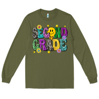 Army Green second grade Long Sleeve Tee - NancyCooperArtShop