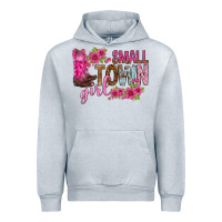 Heather Grey small town girl with flowers bbs Urban Hoodie - BundleAndBundleShop
