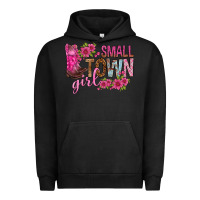 Pigment Black small town girl with flowers bbs Urban Hoodie - BundleAndBundleShop