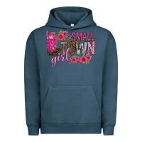 Pigment Midnight Navy small town girl with flowers bbs Urban Hoodie - BundleAndBundleShop