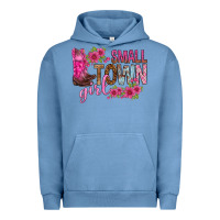 Pigment Pebble Blue small town girl with flowers bbs Urban Hoodie - BundleAndBundleShop