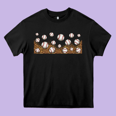 Leopard Baseball 16oz Libbey Glass Heavy Core Tee Designed By Hra Design Shop