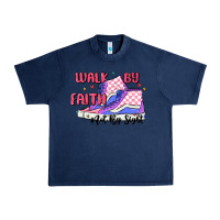 Navy walk by faith Urban Heavy Tee - MaliasSmallBusiness