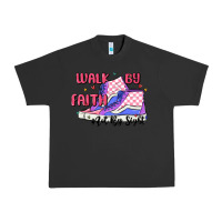 Pigment Black walk by faith Urban Heavy Tee - MaliasSmallBusiness
