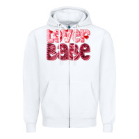 White lover babe Zipper Hoodie - RanaPortraitStore