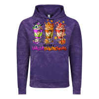 Cloud Purple Happy Hallothanksmas coffee cups Vintage Hoodie - NancyCooperArtShop