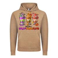 Vintage Coffee Happy Hallothanksmas coffee cups Vintage Hoodie - NancyCooperArtShop