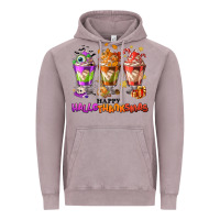 Vintage Zinc Happy Hallothanksmas coffee cups Vintage Hoodie - NancyCooperArtShop