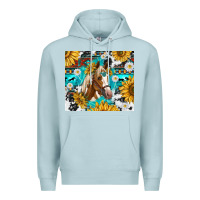 Blue Mist cowhide aztec horse Premium Hoodie - TumblerDesignByShophia