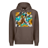 Coffee cowhide aztec horse Premium Hoodie - TumblerDesignByShophia