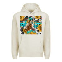 Oatmeal Heather cowhide aztec horse Premium Hoodie - TumblerDesignByShophia
