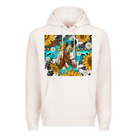 Pale Pink cowhide aztec horse Premium Hoodie - TumblerDesignByShophia