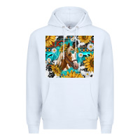 White cowhide aztec horse Premium Hoodie - TumblerDesignByShophia