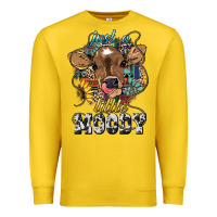 Lemon Just a little moody baby cow Premium Sweatshirt - HowdyJamesFarm