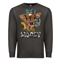 Smoke Just a little moody baby cow Premium Sweatshirt - HowdyJamesFarm