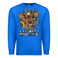 True Royal Just a little moody baby cow Premium Sweatshirt - HowdyJamesFarm