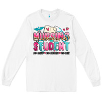 White nursing student no sleep no money no life Long Sleeve Tee - MaliasSmallBusiness