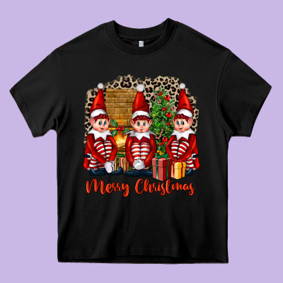 Merry Christmas Elfs Heavy Core Tee Designed By Fadigitalartstudio
