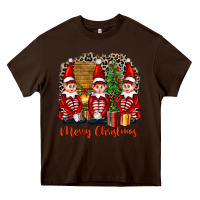 Chocolate Brown Merry christmas elfs Heavy Core Tee - FaDigitalArtStudio