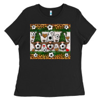 Black soccer gnome Ladies Tee - HRA Design Shop
