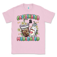 Bubblegum Pink caffeinated and medicated Classic Tee - MaliasSmallBusiness