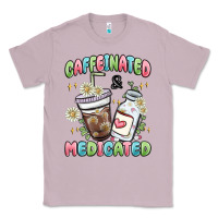 Lilac caffeinated and medicated Classic Tee - MaliasSmallBusiness