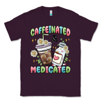Plum caffeinated and medicated Classic Tee - MaliasSmallBusiness