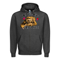 Charcoal Heather Valentine Sloth, I Love You Slow Much Zipper Hoodie - Bettercallsaul