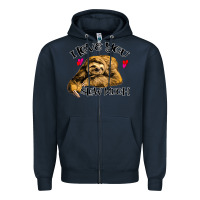 Navy Valentine Sloth, I Love You Slow Much Zipper Hoodie - Bettercallsaul