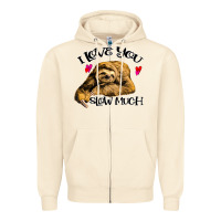 Sandshell Valentine Sloth, I Love You Slow Much Zipper Hoodie - Bettercallsaul