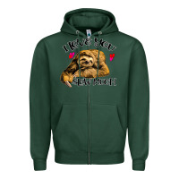 Sports Green Valentine Sloth, I Love You Slow Much Zipper Hoodie - Bettercallsaul