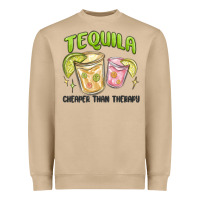 Mushroom tequila cheaper than therapy Heavyweight Sweatshirt - MaliasSmallBusiness