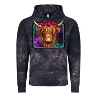 Cloud Black halloween highland cow Vintage Hoodie - Jasminsmagicworld