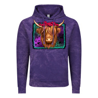 Cloud Purple halloween highland cow Vintage Hoodie - Jasminsmagicworld