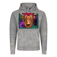 Cloud Rock halloween highland cow Vintage Hoodie - Jasminsmagicworld