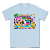 Dusty Blue spooky girl summer Classic Tee - CowhideDigitalArt