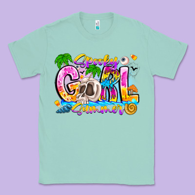 Spooky Girl Summer Classic Tee Designed By Cowhidedigitalart