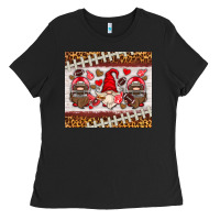 Black American football gnome Ladies Tee - HRA Design Shop