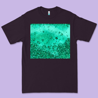 Green Glitter Premium Tee Designed By Jahusdesignshop