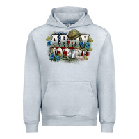 Heather Grey Army mom Mother's Day Urban Hoodie - FaDigitalArtStudio