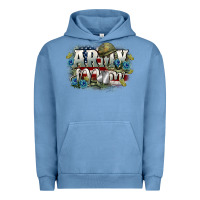 Pigment Pebble Blue Army mom Mother's Day Urban Hoodie - FaDigitalArtStudio