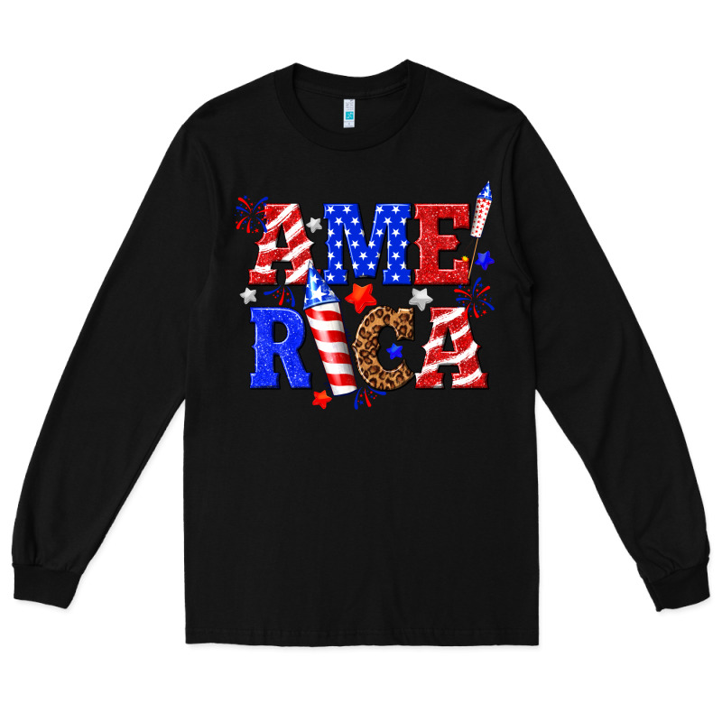 America Long Sleeve Tee by NancyCooperArtShop | Teevron