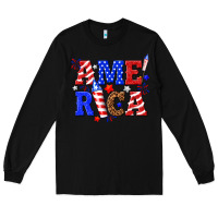Black America Long Sleeve Tee - NancyCooperArtShop
